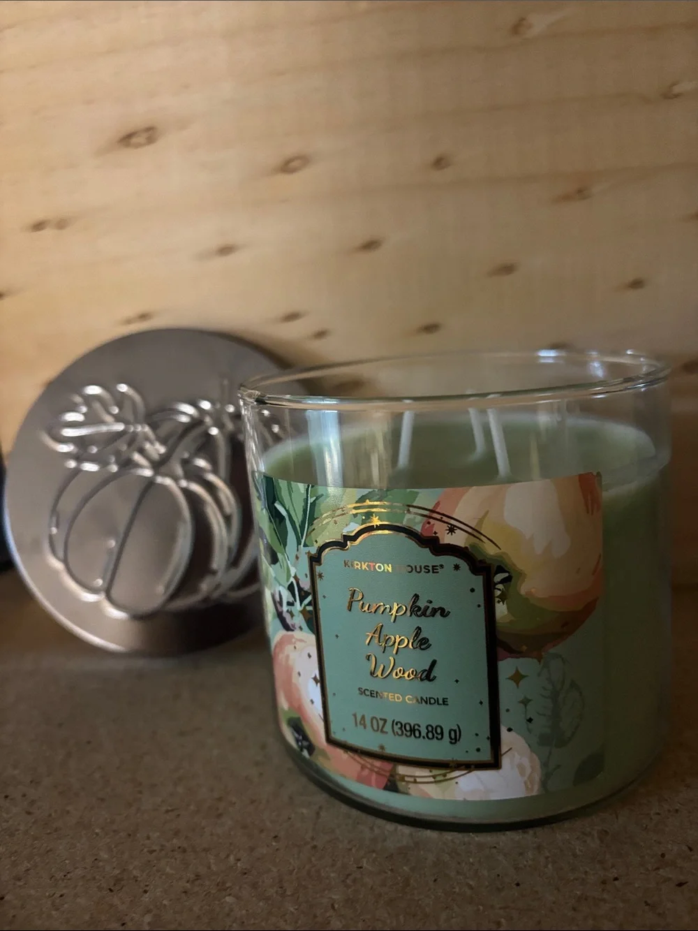Kirkton House Pumpkin Apple Wood Scented Candle - Green